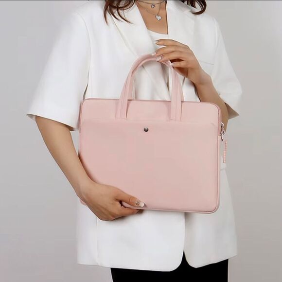 LAPTOP Briefcase Pink Handbag - Picture 2 of 14